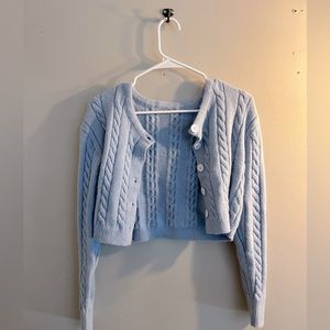 Blue Button-Up Sweater